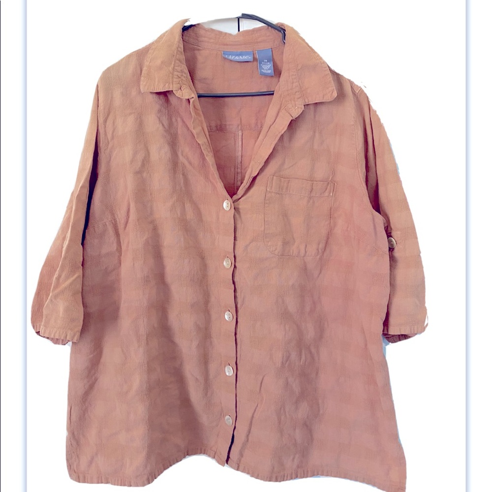 Peach Button up shirt